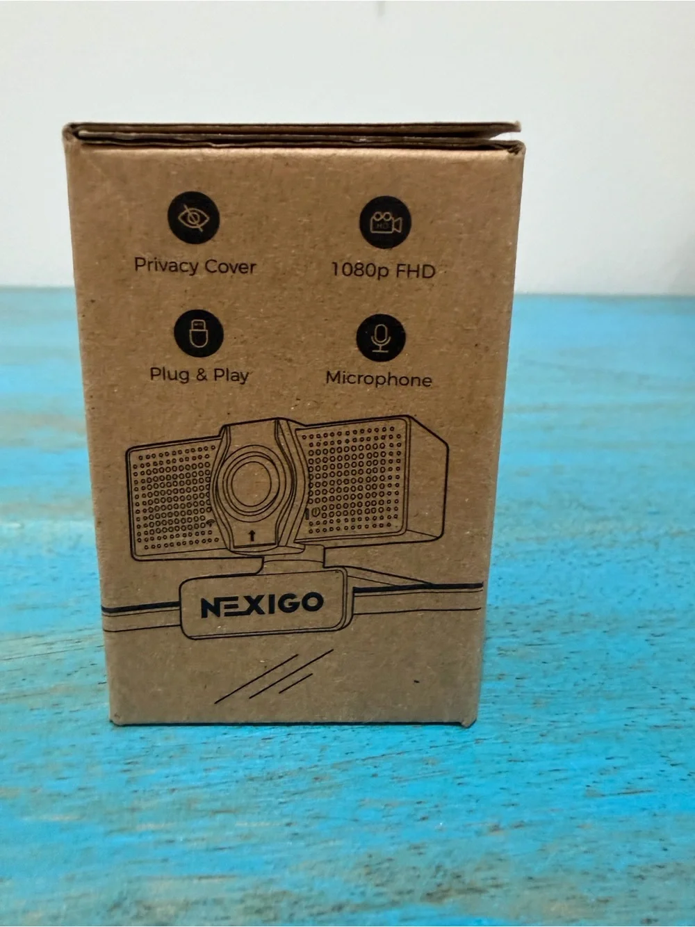 New! Nexigo Black HD Webcam with Built-in Privacy Shutter